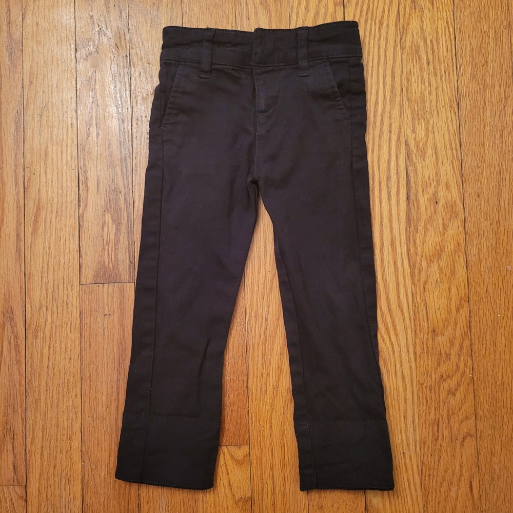 Pants for Peanuts Kids‎ Black Twill Dress Pants Flat Front Slim Boys Yellow A